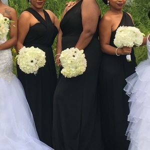 Formal One shoulder black gown